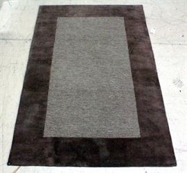 Trans-Ocean Area Rug Lago Pattern 1850/19 Border Chocolate Color 58"W x 94"L
