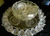 Glass, punch bowls, stemware