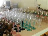 Glass, punch bowls, stemware