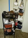 women's purses, shoes, and clothing, scarfs