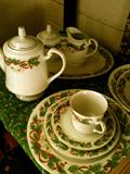 Sango Christmas China 50 piece set in box & a 40 piece set in box