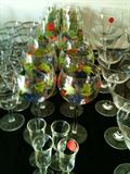 Vintage glass stemware ~ huge sets!