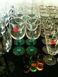 Vintage glass stemware ~ huge sets!