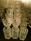 Vintage glass stemware ~ huge sets!
