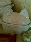 Vintage Cali USA ceramic trays, pots, relish trays, bowls, plates, and platters, soup terrain