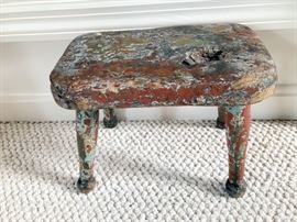 Primitive Foot Stool, Milking Stool