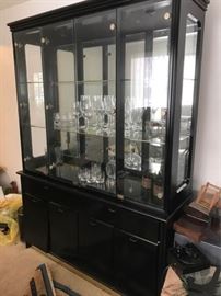 Black and Glass China Cabinet
