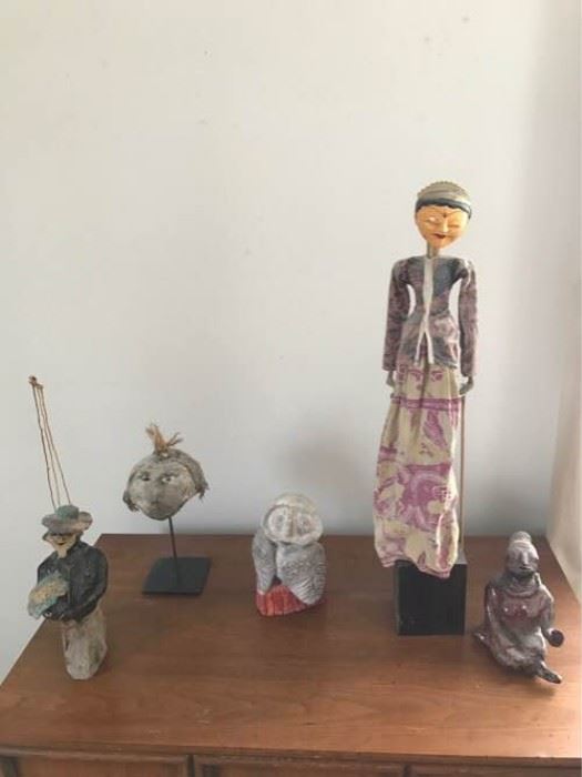 Four Sculptures and a Marionette