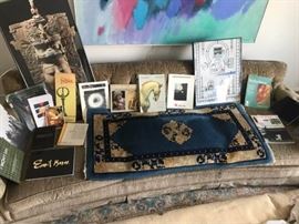 Oriental Rug, Framed Posters, Museum Catalogs