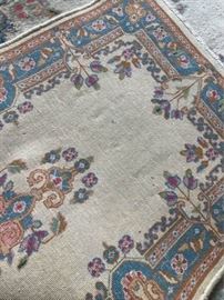 Teal, Beige, and Blue Oriental Rugs