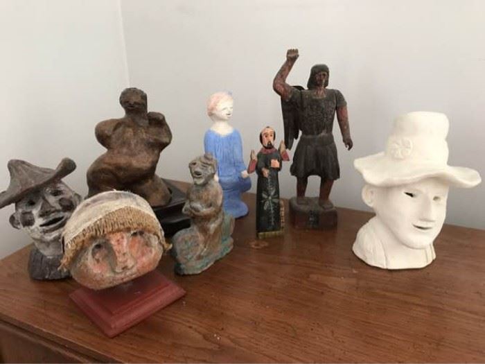 Woods and Clay Sculptures