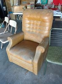 Funky old leather chair 