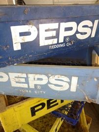 Many Pepsi crates