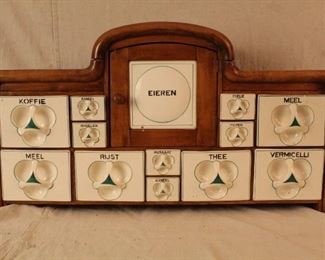 Vintage Czechoslovakian Spice Drawer Cabinet