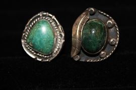 Navajo Turquoise and Sterling Rings