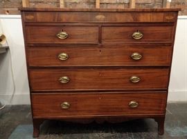 Antique Late 18th/ Early 19th C. Mahogany Hepplewhite Dresser