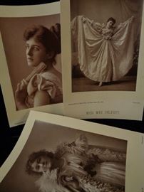 Collection of Antique Woodburytypes of Victorian Era English Actresses