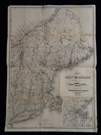 1873 James R. Osgood Map of New England