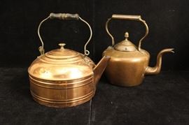 Antique Copper Tea Kettles
