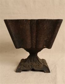 Antique Cast Iron Small Garden Urn