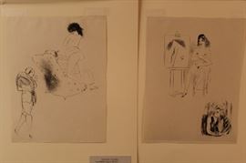Marcel Vertes (1895-1961) Lithograph & Drypoint Prints
