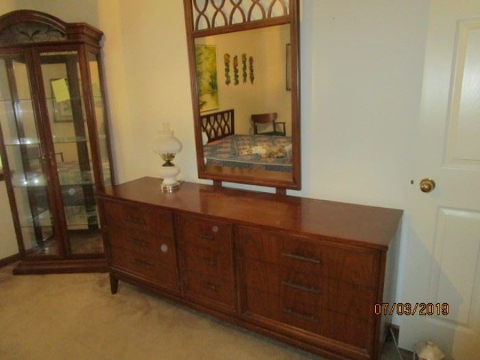 Mid-century modern Dixie dresser with mirror