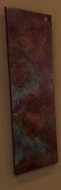 "Mystic 1, 2 & 3" Acrylic Green/Umber Triptych 10 x 30 (3) by Rick Hoath