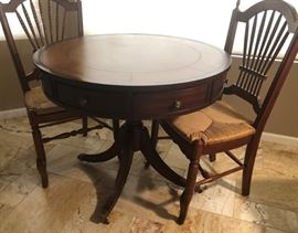 Ethan Allen "Rent" Table and 2 Wheatback Side Chairs