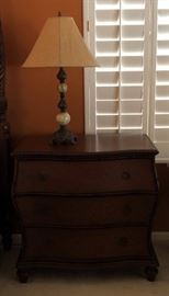 Bombe Chest w Woven Drawer Fronts                         
Double Sphere Table Lamp 