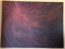 "The Start" Oil 36 x 48 Big Bang twirling burst by Rick Hoath