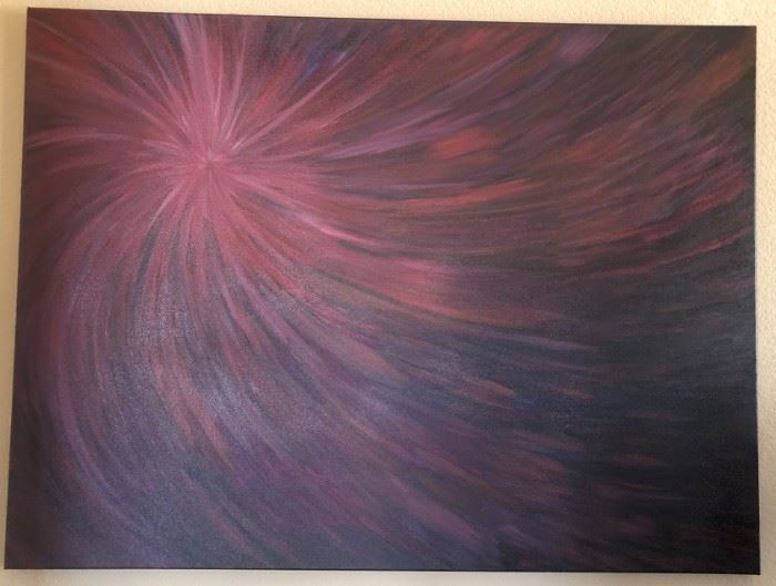 "The Start" Oil 36 x 48 Big Bang twirling burst by Rick Hoath
