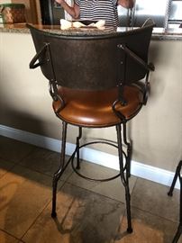 A PAIR OF STURDY, NICE BAR STOOLS