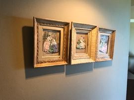 TRIO OF HANKIE WALL ART