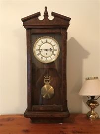 Nice Wood Clock. German Movement. "Hamilton" over 30 years old. 