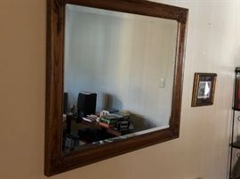 Framed Beveled Mirror