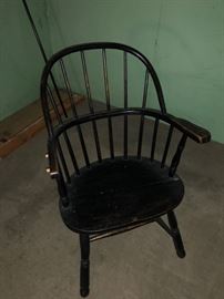 Vintage, Stained, Black Chair