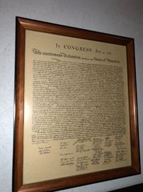 Declaration of Independence /Framed