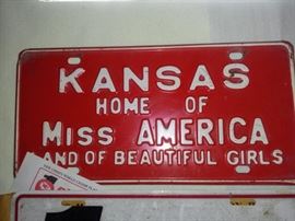 Kansas Miss America Plate