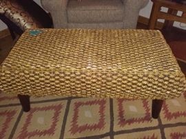 Wicker bench set of two