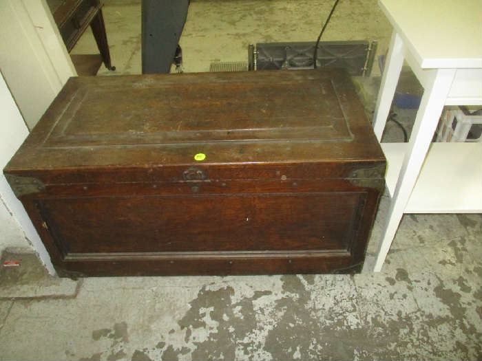 Antique wood tool chest
