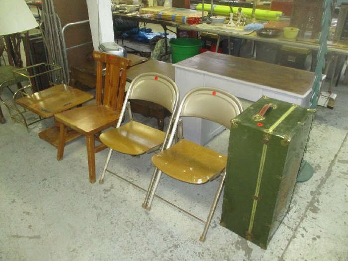 Chairs and trunk