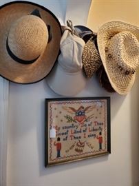 needlepoint and hats