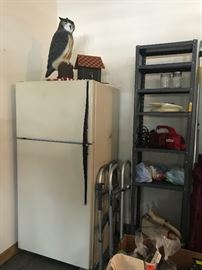 Refrigerator/freezer....and an owl!