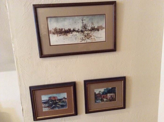 Three Original Watercolors