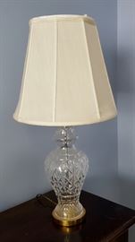 pair Waterford crystal lamps