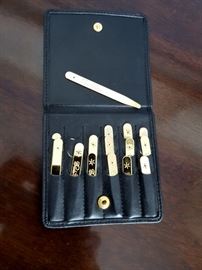 gold toned Brooks Brothers collar stays