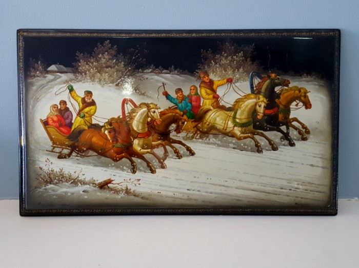 Russian painting Signed Pedockund 1987