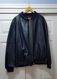 Sulka reversible leather jacket made in Italy