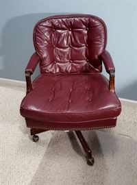 Leather office chair by Stickley