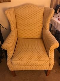Pair of wing back chairs